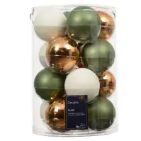 Bombki szklane w tubie 16 szt średnica 8 cm 9140865