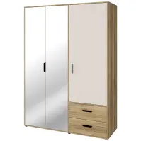 Szafa Mokkaro  Moks837-M802 1d2lud2sz Piaskowy/Dąb Mauvella