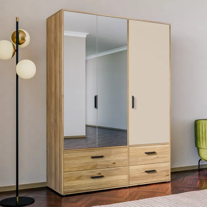 Szafa Mokkaro  Moks838-M802 1d2lud4sz Piaskowy/Dąb Mauvella,14
