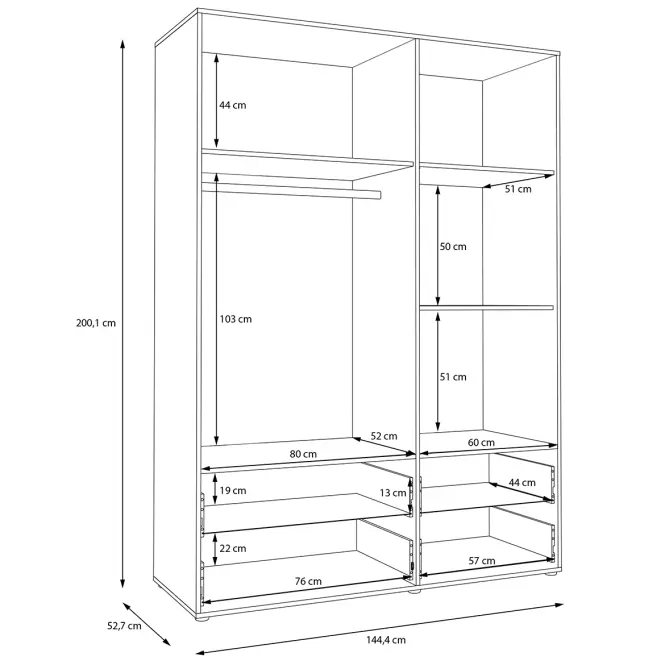Szafa Mokkaro  Moks838-M802 1d2lud4sz Piaskowy/Dąb Mauvella,3