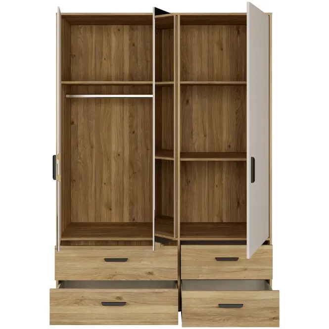 Szafa Mokkaro  Moks838-M802 1d2lud4sz Piaskowy/Dąb Mauvella,6