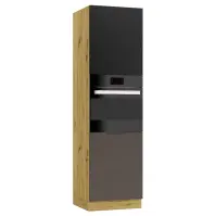 Szafka Kuchenna Cosmo Isabel D60 Pk/2133 P/L Mocca Grey/Dąb Artisan