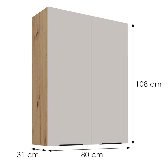 Szafka kuchenna Solea cashmere/artisan 80G-108 2F