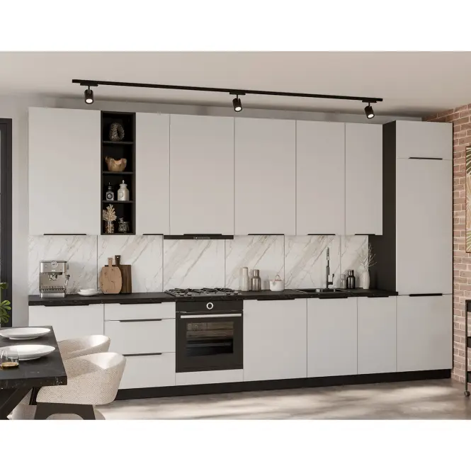 Kuchnia Aria WH/BL 390 cm bez blatu
