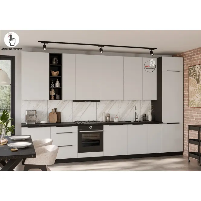 Kuchnia Aria WH/BL 390 cm bez blatu
