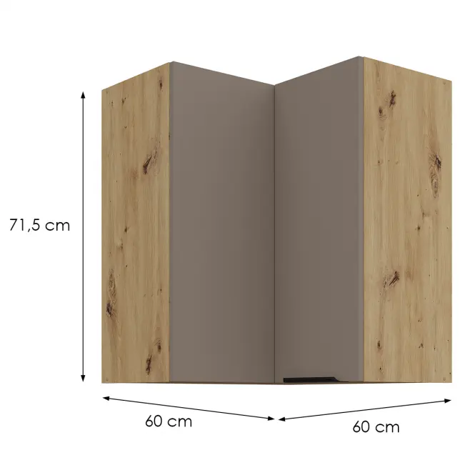 Szafka Kuchenna Aria-Ta/Ar Anti Fingerprint 60x60 Gn-72 2f (90°),2