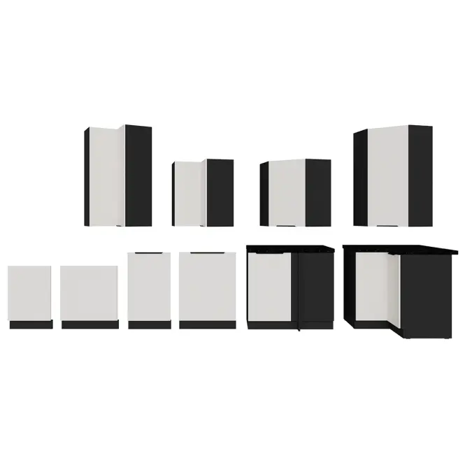 Szafka Kuchenna Aria-Wh/Bl Anti Fingerprint 60g-72 1f