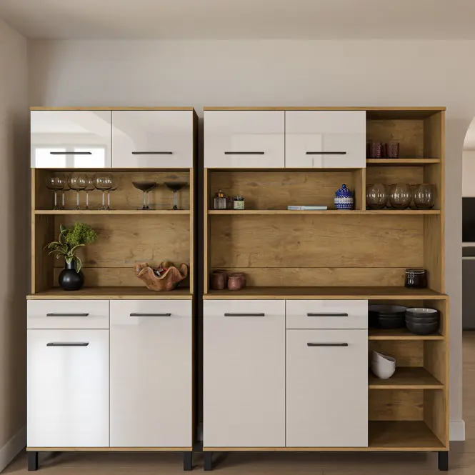 Buffet Linda Biały/Dąb Lancelot 120 (VIGO)