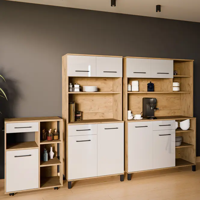 Buffet Linda Biały/Dąb Lancelot 80 (VIGO)
