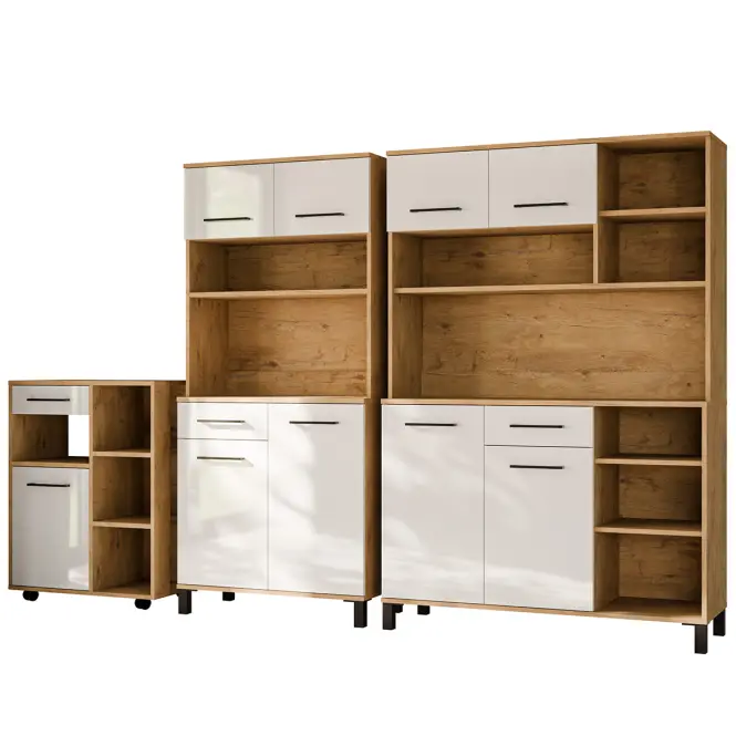 Buffet Linda Biały/Dąb Lancelot 80 (VIGO)
