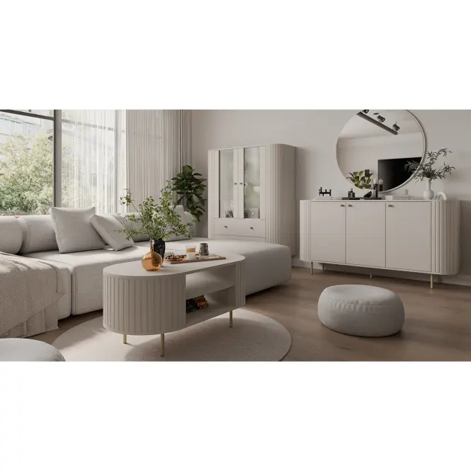 Witryna Ovalio 122  2f 2s Beż Piaskowy,8