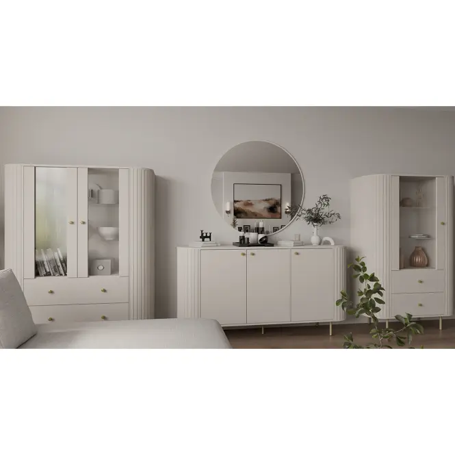 Witryna Ovalio 122  2f 2s Beż Piaskowy,9