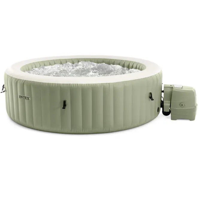 Jacuzzi ogrodowe z hydromasażem SPA 2.16x0.71m Olive Green S2 28428NP
