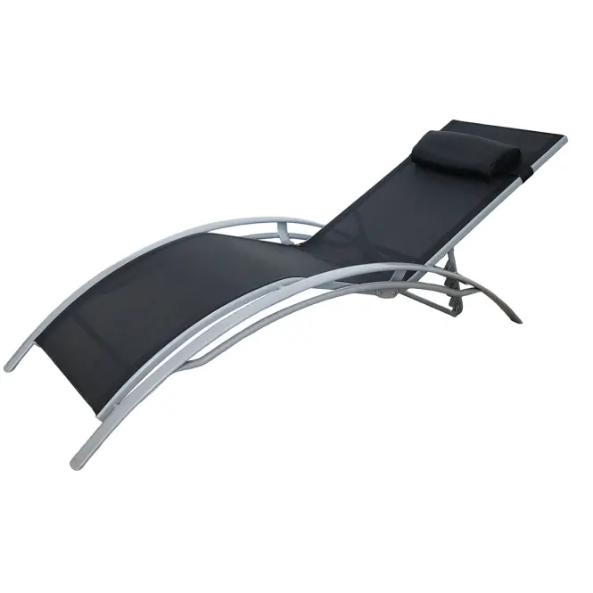 Leżak ogrodowy Luna XT5383A czarny