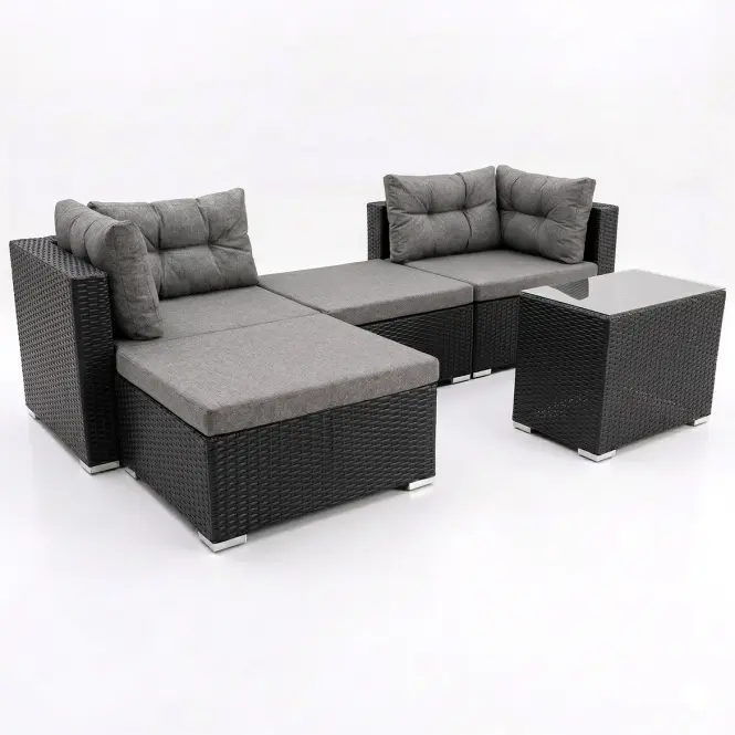 Komplet technorattan Centros black