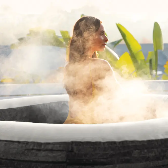 Jacuzzi ogrodowe z hydromasażem SPA 1.75 x 1.75 x 0.71 cm greystone square 28450NP