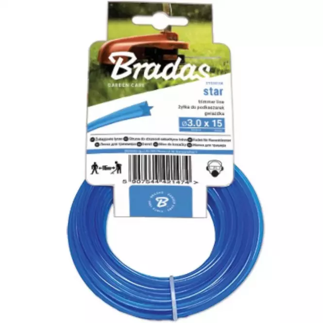 Żyłka trimmer gwiazda 1,3mm X15 m ZTG1315K