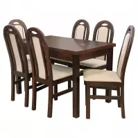 Zestaw stół i krzesła Rex 1+6 ST100 orzech KR352 BR281 bergen2