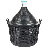 Balon do wina 25 l w koszu plastikowym