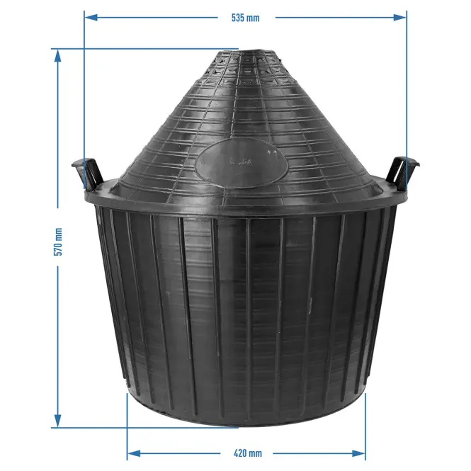 Balon do wina 54 l w koszu plastikowym