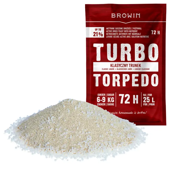 Drożdże gorzelnicze Turbo Torpedo 72H 21% - 120 g