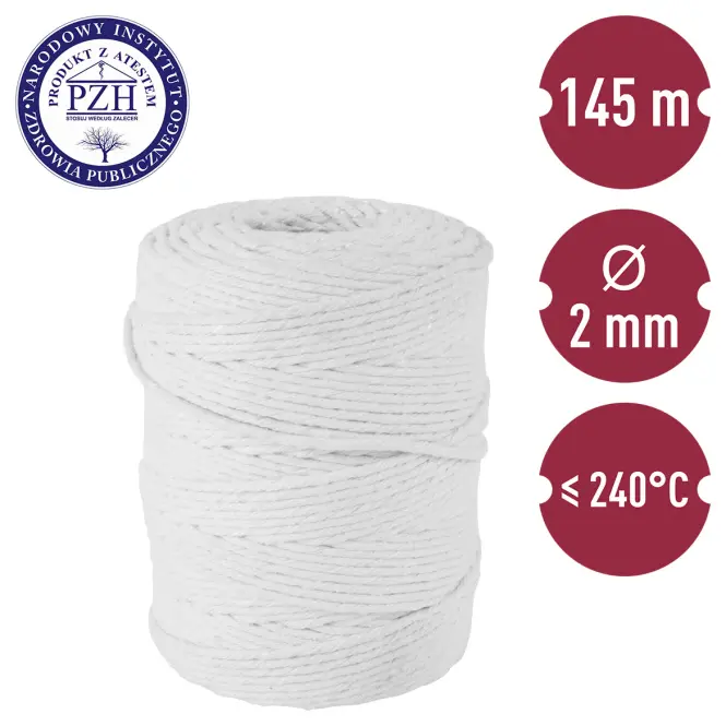 Nici wędliniarskie bawełniane białe (240C) 250 g