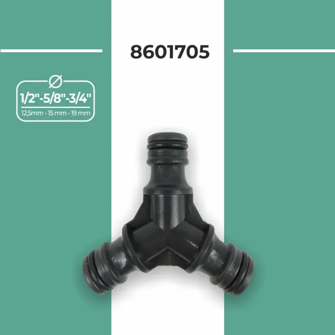 Łącznik trójnik (abs) 1/2-5/8˝, 3/4˝ AM5803