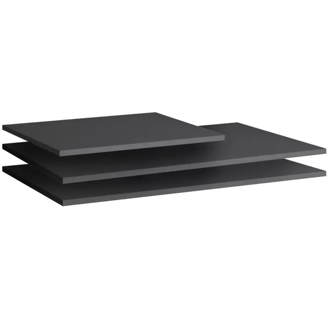 Półki do szafy Marbella/Alicante 250 czarny (komplet 3 szt)