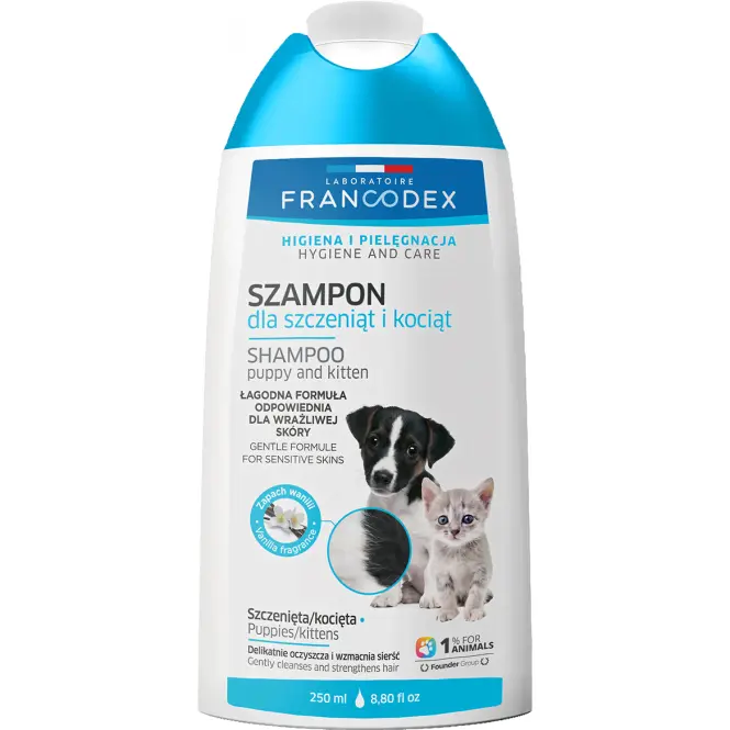 Delikatny szampon dla kociąt i szczeniaków 250 ml