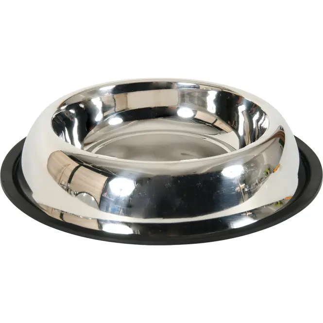 Miska dla psa i kota na gumie stal nierdzewna Inox 15,5 cm