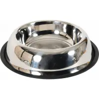Miska dla psa na gumie ze stali nierdzewnej Inox 19,5 cm