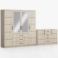 Zestaw szafa Belluno 200 sonoma + komoda Belluno 150