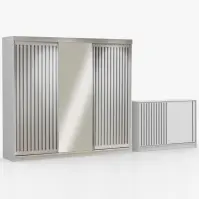 Zestaw szafa Royal 250 biała + komoda Royal 150