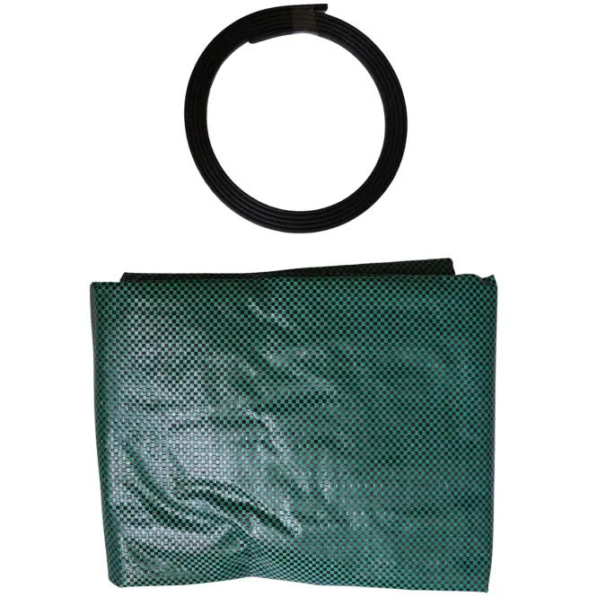 Kosz ogrodowy 300 l 67x84 cm zielony + 4 uchwyty GMB300