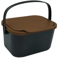 Kosz na śmieci 4,5 l pojemnik na bio odpady- brązowy