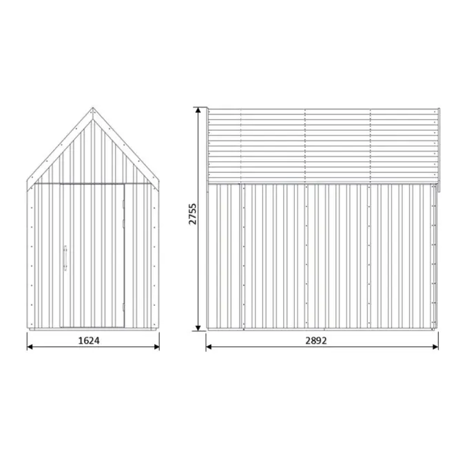 Domek ogrodowy Swedish Barn 1629 szary V4