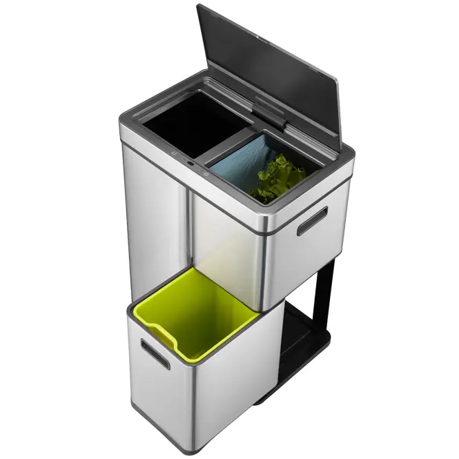 Kosz na śmieci Eko Mirage plus 30+15+15l inox 933860