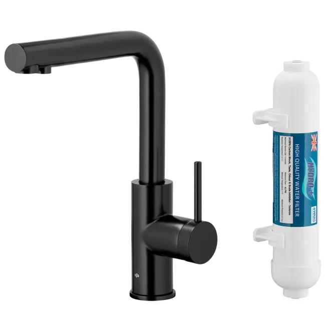 Bateria zlewozmywakowa Duero Pure Basic Black z filtracją wody