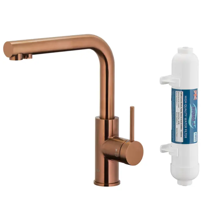 Bateria zlewozmywakowa Duero Pure Basic Rose Gold z filtracją wody