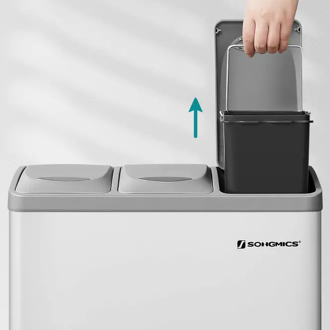 Kosz do segregacji śmieci 3x8 l biały LTB24WT