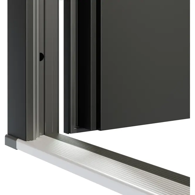 Drzwi wejściowe Neptun 90 P antracyt czarny inox/grafitowy