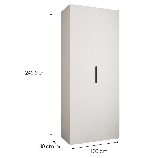 Szafa Como 4-100 (40) biały/czarny,2