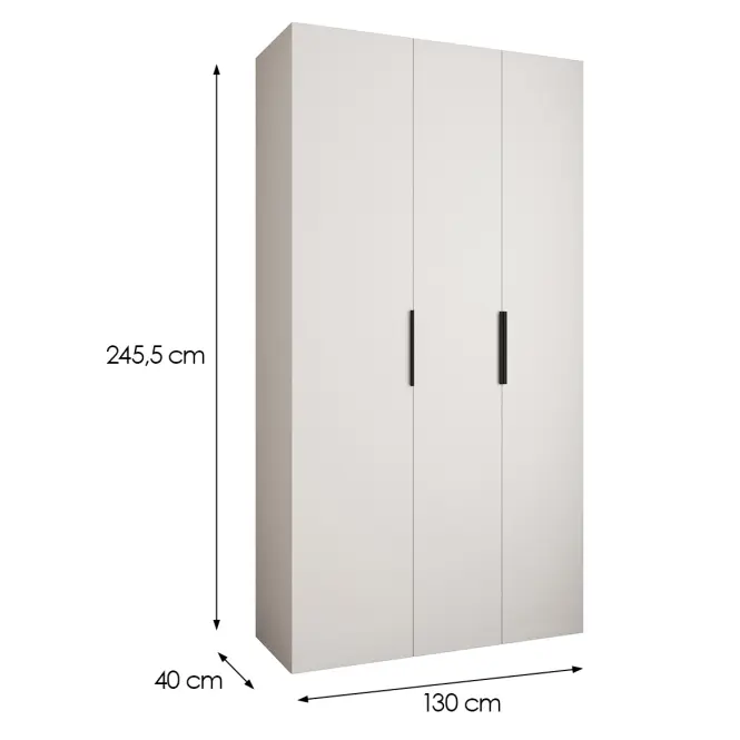 Szafa Como 4-130 (40) biały/czarny,2