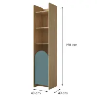 Regał Lexi 3p Cremona/Macadamia/Morski