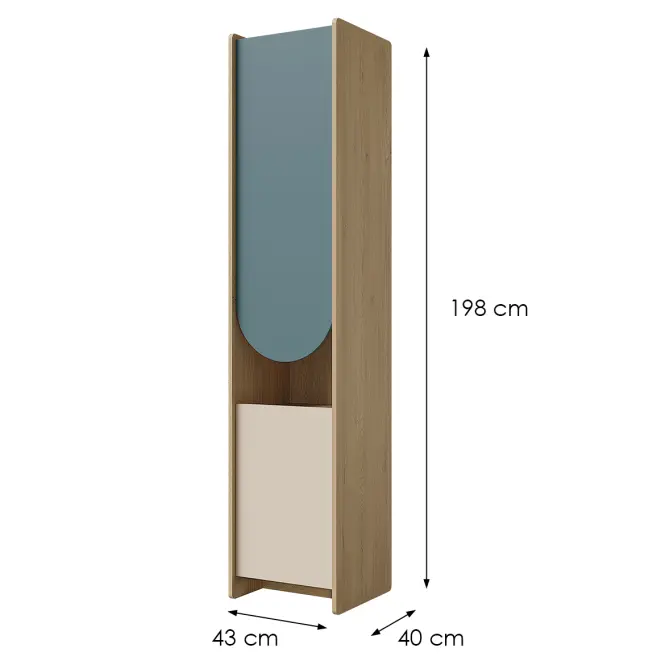 Regał Lexi 4l Cremona/Macadamia/Morski,2