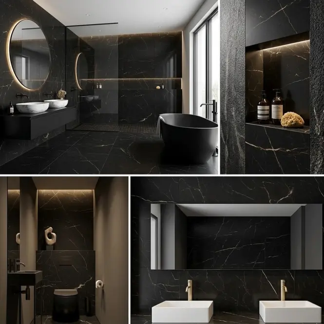 Panel ścienny SPC Carrara Black 60x120cm 4mm