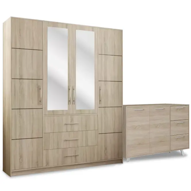 Zestaw Szafa Bali D4 Sonoma + Komoda Bali 140