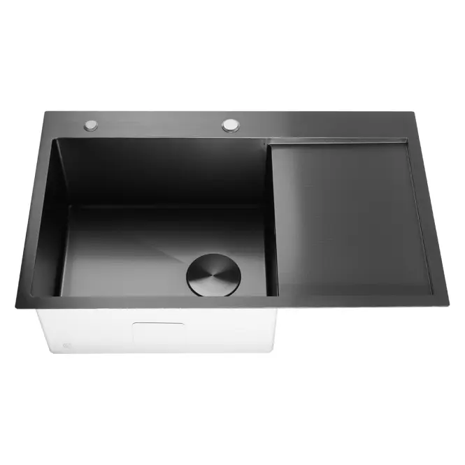 Zlewozmywak Kongo prawy 780x480x230 PVD BLACK  NANO