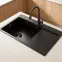 Zlewozmywak Kongo prawy 780x480x230 PVD BLACK  NANO,4