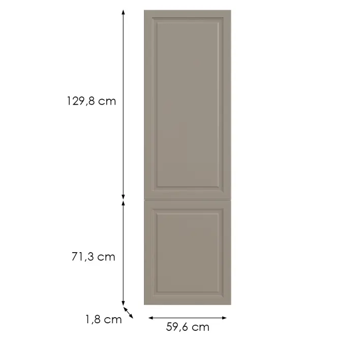 Front kuchenny D60r(L/P)  V6 K257 Kaszmir Mat Grii